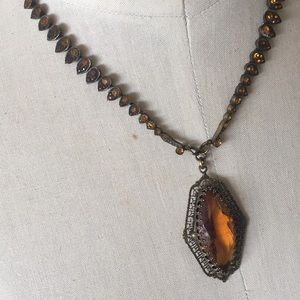 Jewelry - Antique pieces 20’s crystal amber necklace Jewelry - Antique pieces 20’s crystal amber necklace